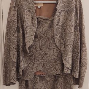 Dani Women's Leaf Pattern Maxi Dress - Brown